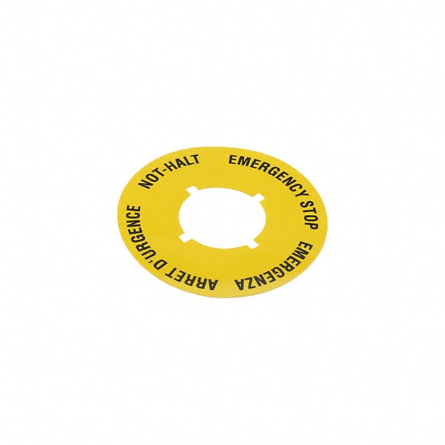 5.76204.1140400 RAFI USA                                                                    EMRG STOP LABEL 16.3/40MM YELL