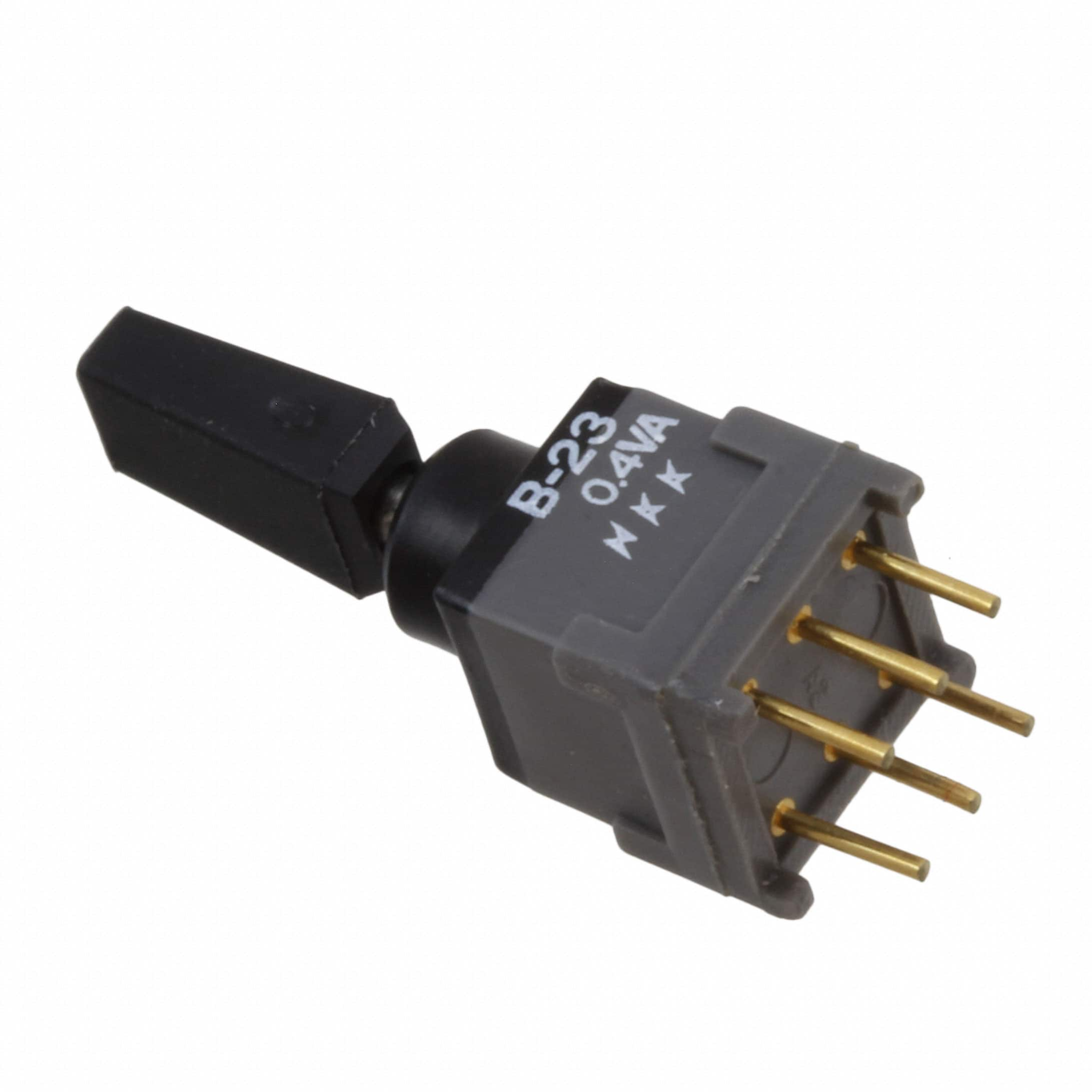 B23KP-AA NKK Switches                                                                    SWITCH TOGGLE DPDT 0.4VA 28V