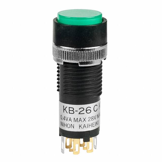 KB26CKG01-12-FF NKK Switches                                                                    SWITCH PUSH DPDT 0.4VA 28V