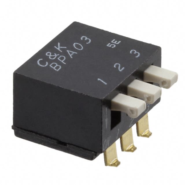 BPA03SB C&K                                                                    SWITCH SLIDE DIP SPST 100MA 5V