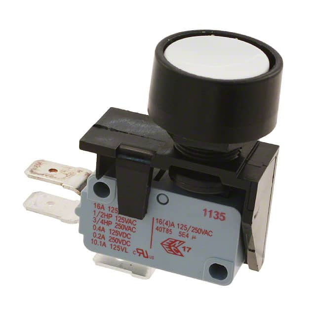 3832510MW Bulgin                                                                    SWITCH PUSHBUTTON SPDT 16A 250V