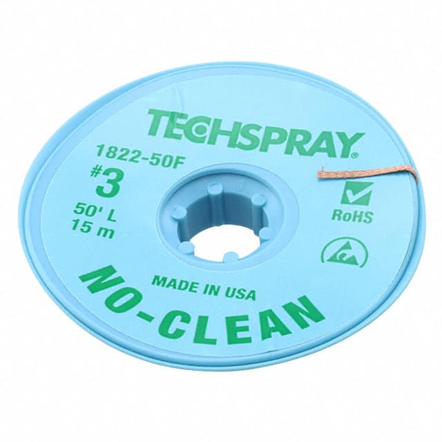 1822-50F Techspray                                                                    NO-CLEAN GREEN #3 BRAID - AS