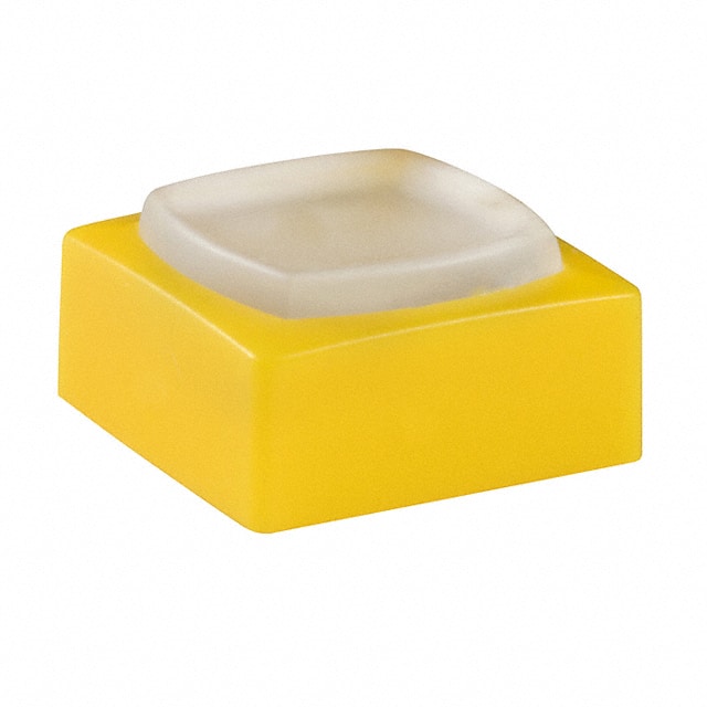 AT4076BE NKK Switches                                                                    CAP TACTILE SQUARE WHITE/YELLOW