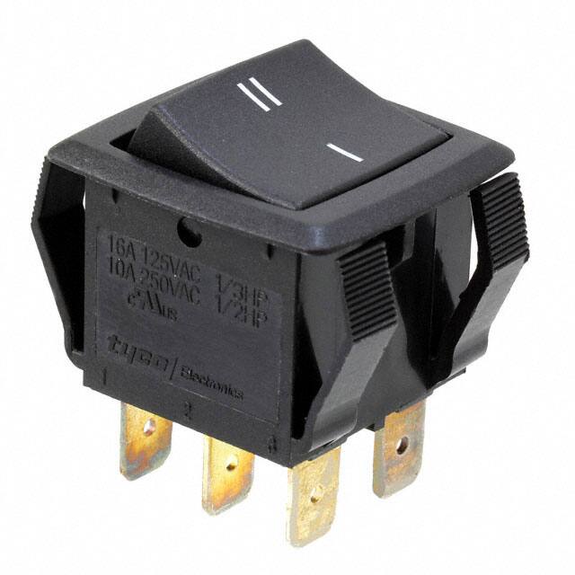 PRDDD1-16F-BB0DW TE Connectivity ALCOSWITCH Switches                                                                    SWITCH ROCKER DPDT 16A 125V