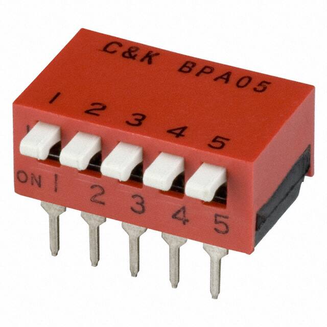 BPA05K C&K                                                                    SWITCH SLIDE DIP SPST 100MA 5V