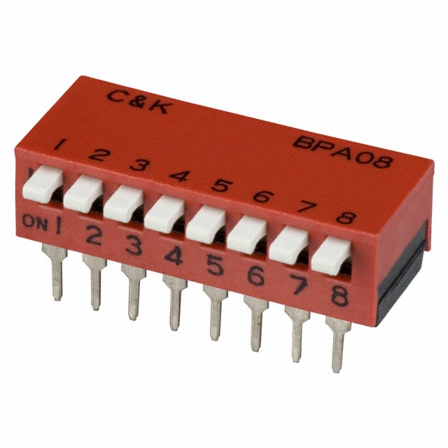 BPA08K C&K                                                                    SWITCH SLIDE DIP SPST 100MA 5V