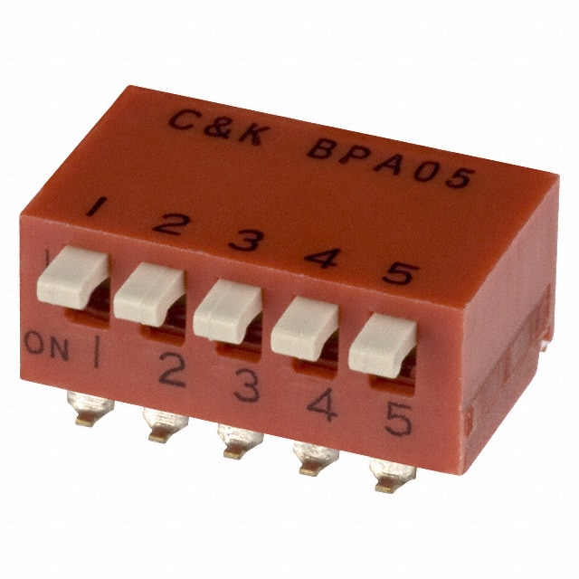 BPA05SK C&K                                                                    SWITCH SLIDE DIP SPST 100MA 5V