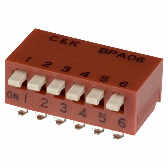 BPA06SK C&K                                                                    SWITCH SLIDE DIP SPST 100MA 5V