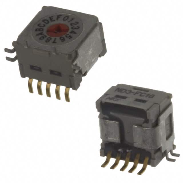 ND3FC16H NKK Switches                                                                    SW ROTARY DIP HEX COMP 100MA 5V