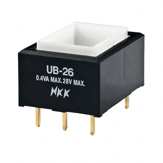 UB26RKG03N NKK Switches                                                                    SWITCH PUSH DPDT 0.4VA 28V