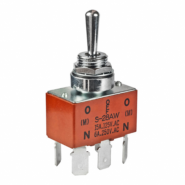 S28AWF NKK Switches                                                                    SWITCH TOGGLE DPDT 15A 125V