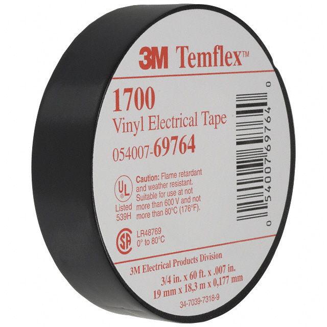 1700 TEMFLEX 3M                                                                    TAPE ELECTRICAL BLK 3/4