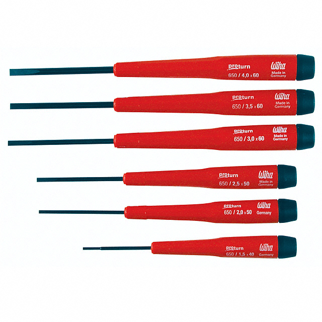 95090 Wiha                                                                    SCREWDRIVER SET SLOTTED 6PC