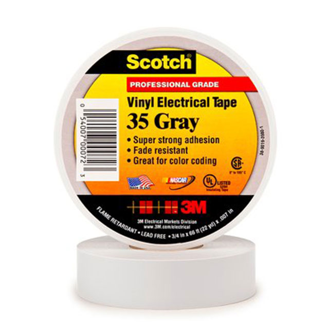 35-GRAY-1/2 3M                                                                    TAPE ELECTRICAL GRY 1/2