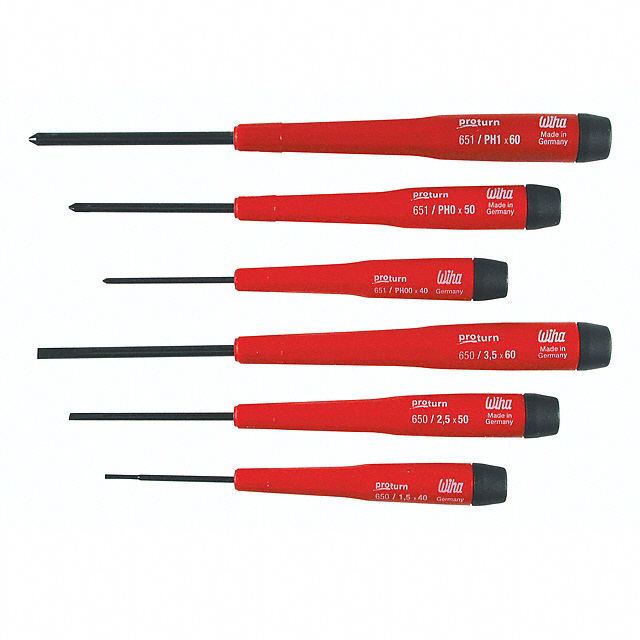 95190 Wiha                                                                    SCREWDRIVER SET PHIL/SLOT 6PC