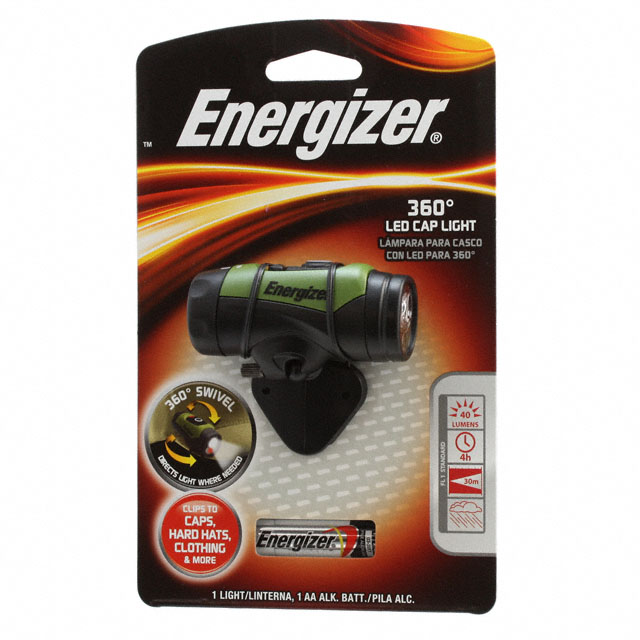 INCAP11EH Energizer Battery Company                                                                    HEADLT CLIPON LED 13/40LM AA(1)