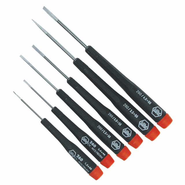 26090 Wiha                                                                    SCREWDRIVER SET SLOTTED 6PC