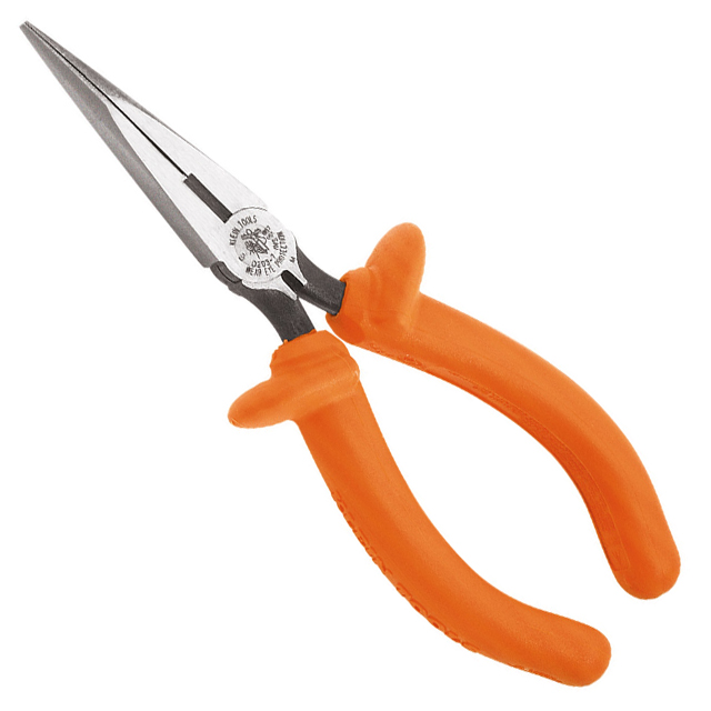 D203-6-INS Klein Tools, Inc.                                                                    PLIERS STANDARD LONG NOSE 6.88