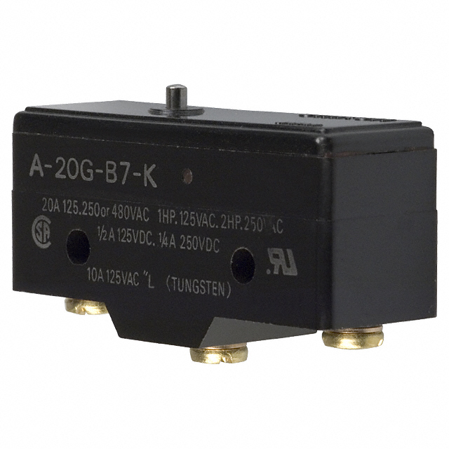 A-20G-B7-K(CI) Omron Automation and Safety                                                                    SWITCH SNAP ACTION SPDT 20A 125V