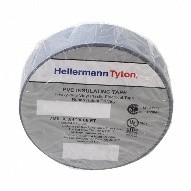 ETST668 HellermannTyton                                                                    TAPE ELECTRICAL GRAY 3/4