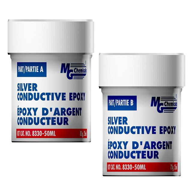 8330-50ML MG Chemicals                                                                    SILVER CONDUCTIVE EPOXY, 10 MIN.