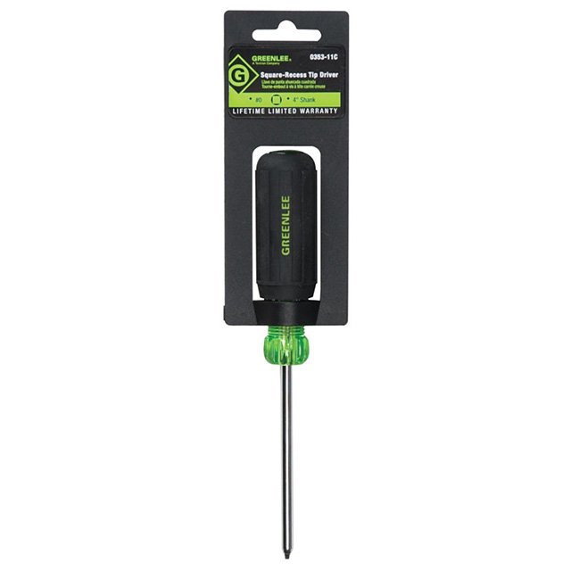 0353-11C Greenlee Communications                                                                    SCREWDRIVER SQUARE #0 7.75