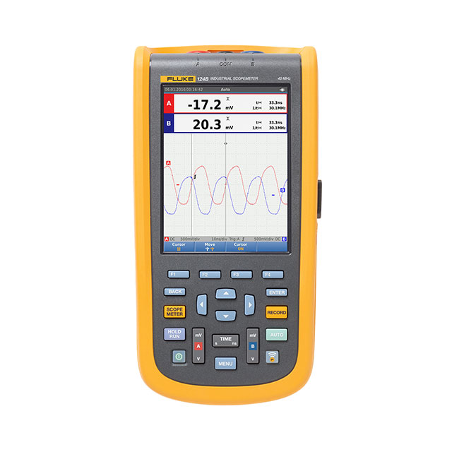 FLUKE-124B/NA Fluke Electronics                                                                    INDUSTRIAL SCOPEMETER 40MHZ