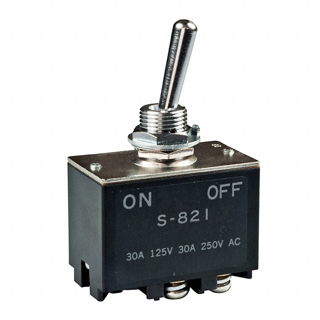 S821/CUL NKK Switches                                                                    SWITCH TOGGLE DPST 30A 125V