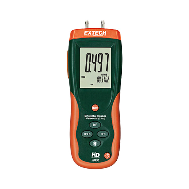 HD755 FLIR                                                                    MANOMETER, PRESSURE, 0.5 PSI