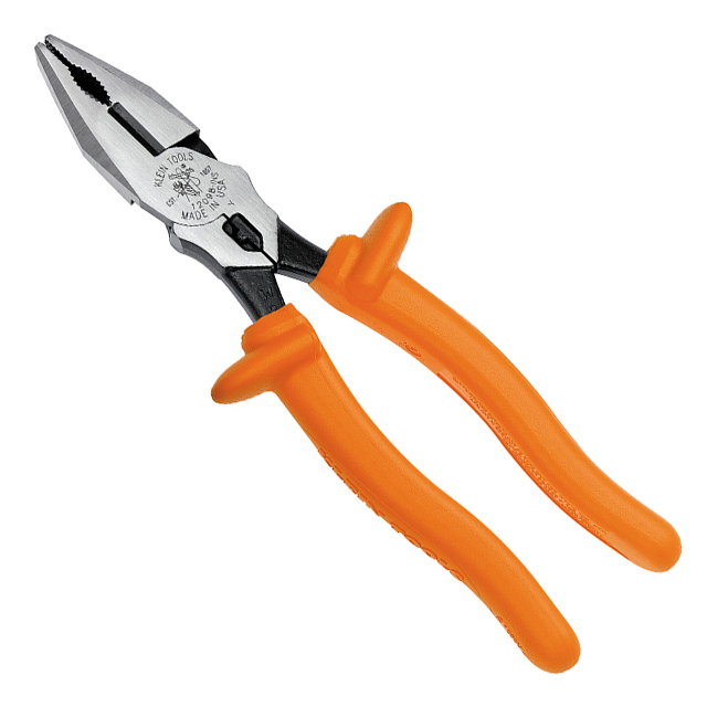 12098-INS Klein Tools, Inc.                                                                    PLIERS COMBO FLAT NOSE 8.88