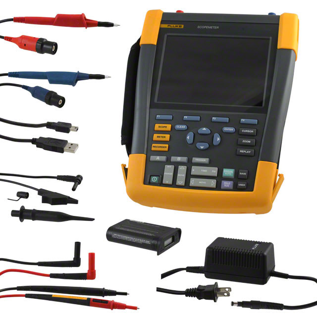 FLUKE-190-102/AM Fluke Electronics                                                                    SCOPEMETER 2CH 100MHZ COLOR AMER