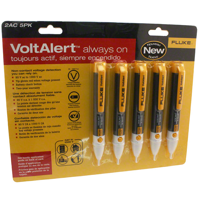 FLK2AC/90-1000V5PK Fluke Electronics                                                                    VOLT ALERT 90-1000V, 5 PACK