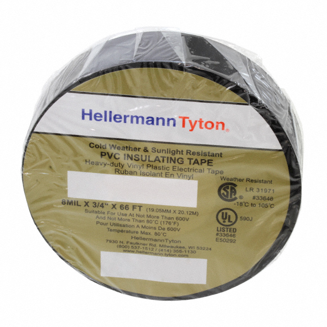 ETCW660 HellermannTyton                                                                    TAPE ELECTRICAL BLK 3/4