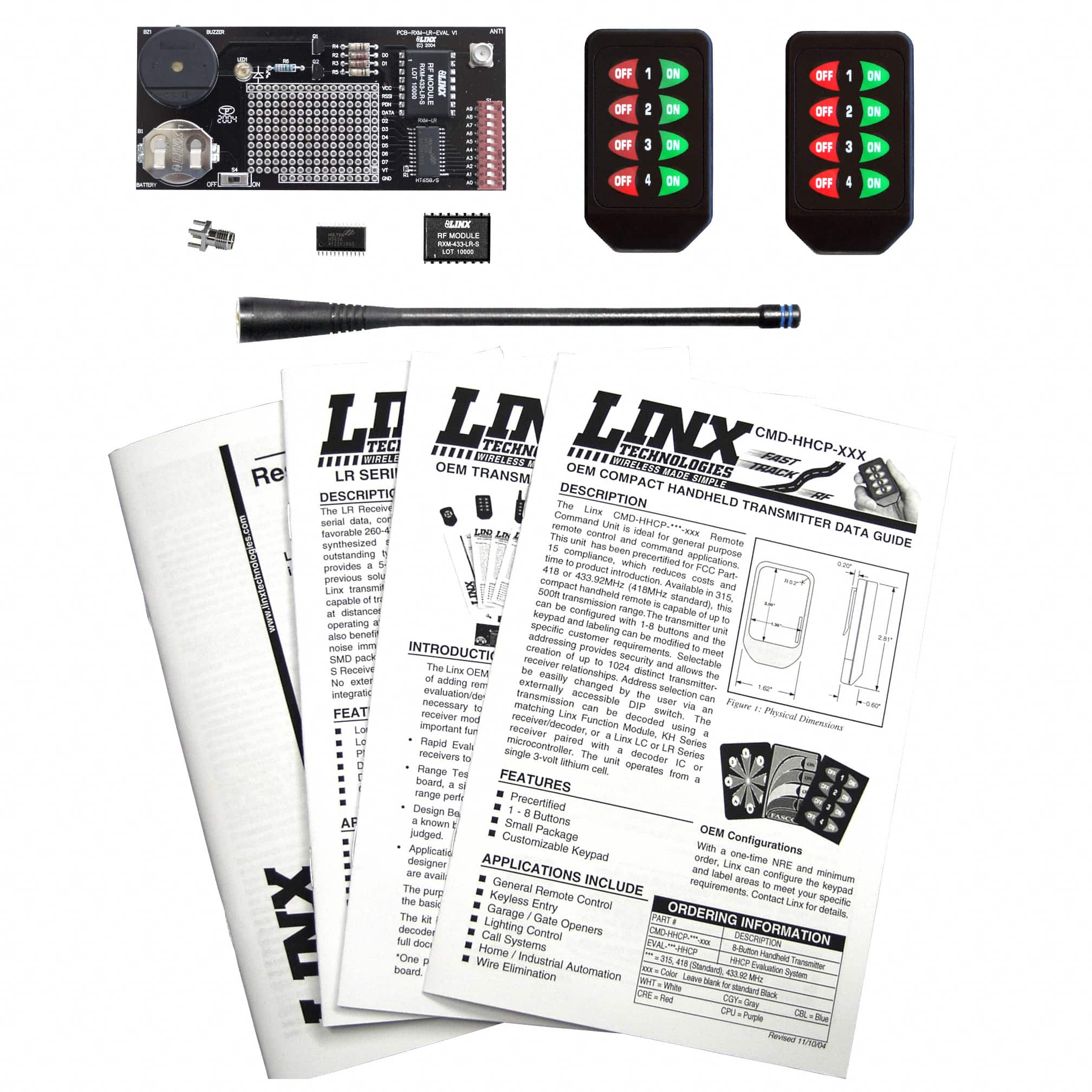 EVAL-433-HHCP Linx Technologies Inc.                                                                    KIT EVAL FOR HHCP 433MHZ XMITTER