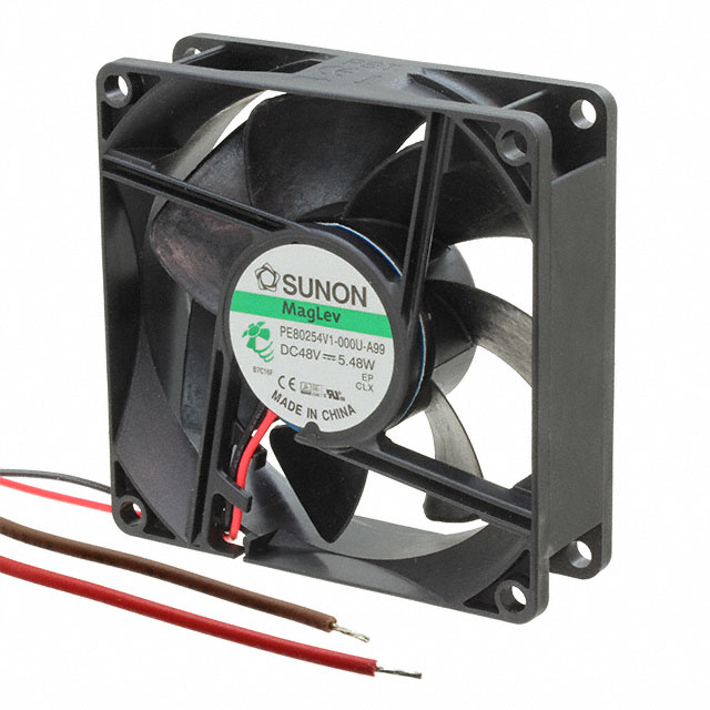 PE80254V1-000U-A99 Sunon Fans                                                                    FAN AXIAL 80X25MM 48VDC WIRE