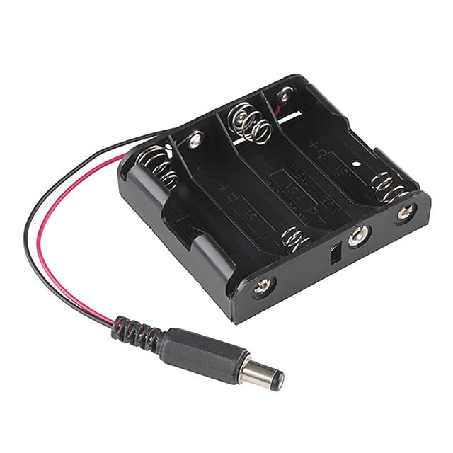 PRT-09835 SparkFun Electronics                                                                    BATT HLDR AA 4 CELL BARREL PLUG