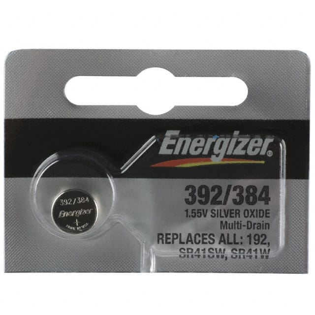 392-384TZ Energizer Battery Company                                                                    BATT SLVR OX 1.55V BUTTON 7.9MM