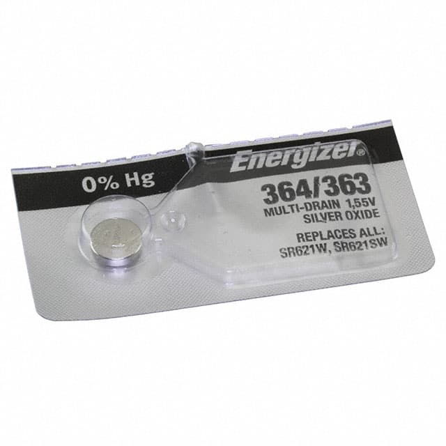 364-363TZ Energizer Battery Company                                                                    BATT SLVR OX 1.55V BUTTON 6.8MM