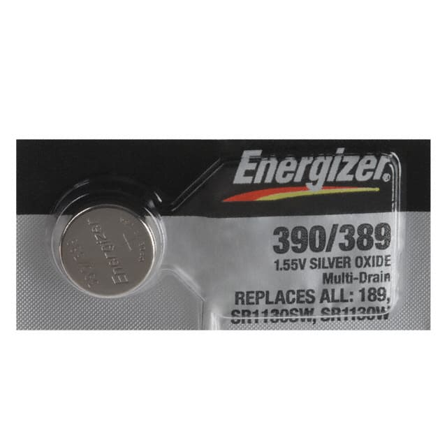 390-389TZ Energizer Battery Company                                                                    BATT SLVR OX 1.55V BUTTON 11.6MM