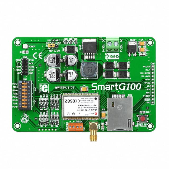 MIKROE-542 MikroElektronika                                                                    BOARD DEV SMARTG100 GSM/GPRS