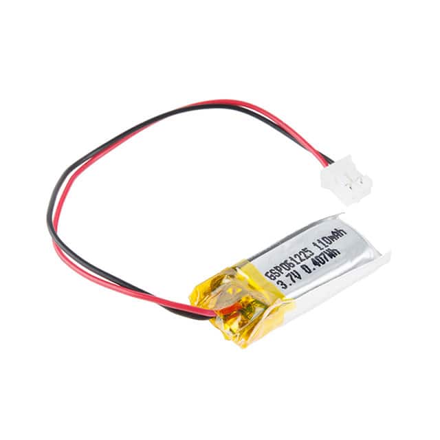 PRT-13112 SparkFun Electronics                                                                    BATTERY LITHIUM 3.7V 110MAH