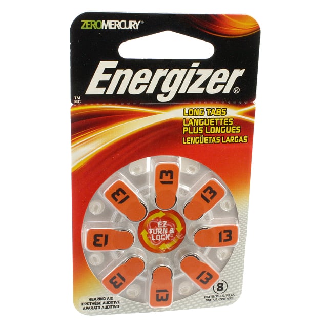 AZ13DP-8 Energizer Battery Company                                                                    BATT ZINC 1.4V BUTTON 7.9MM 8PK