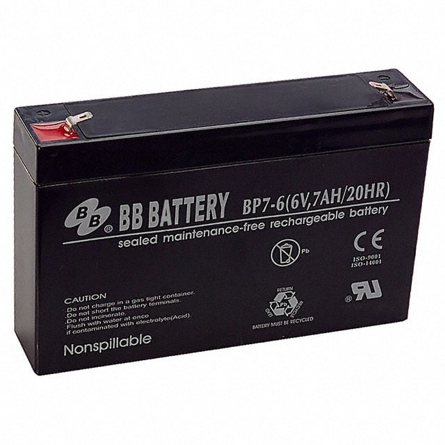 BP7-6-T1 B B Battery                                                                    BATTERY LEAD ACID 6V 7AH