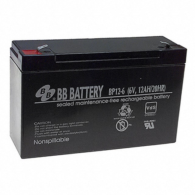 BP12-6-T1 B B Battery                                                                    BATTERY LEAD ACID 6V 12AH