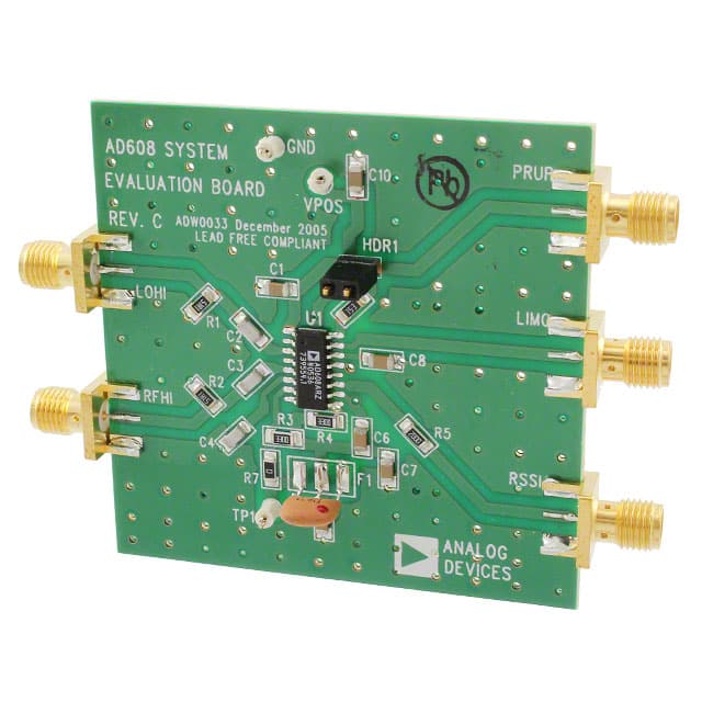 EVAL-AD608EBZ Analog Devices Inc.                                                                    BOARD EVALUATION FOR AD608