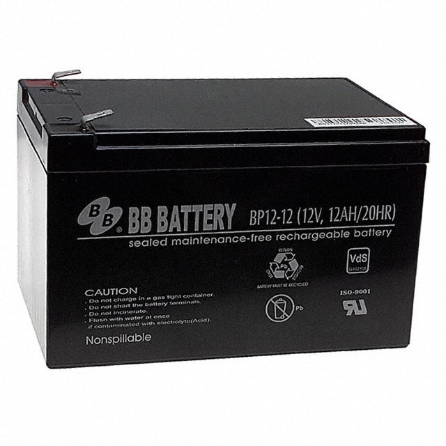 BP12-12-T2 B B Battery                                                                    BATTERY LEAD ACID 12V 12AH