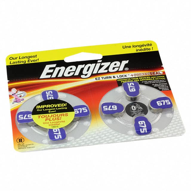 AZ675DP-8 Energizer Battery Company                                                                    BATTERY ZINC 1.5V BUTTON 11.6MM