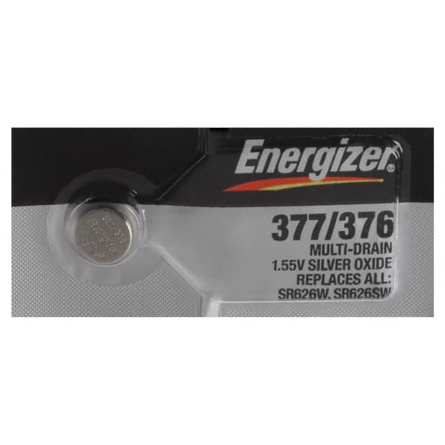 377-376VZ Energizer Battery Company                                                                    BATT SLVR OX 1.55V BUTTON 6.8MM