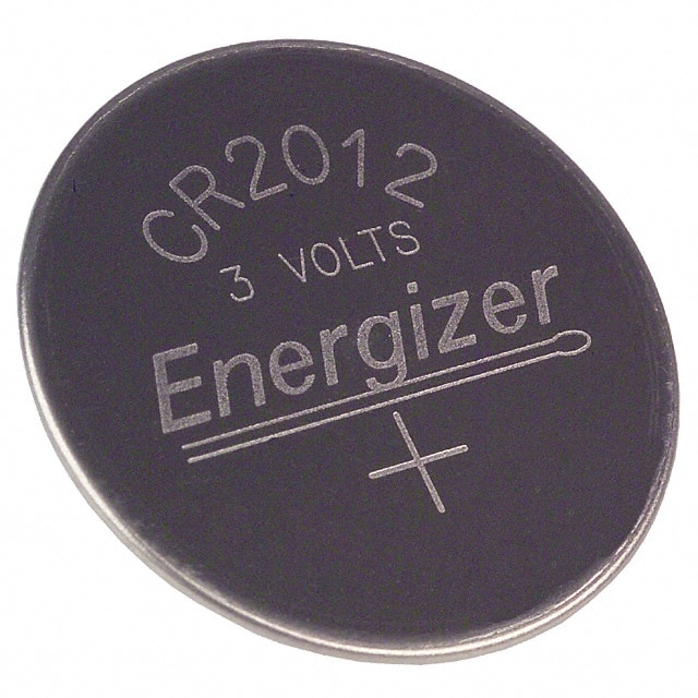 ECR2012 Energizer Battery Company                                                                    BATTERY LITHIUM 3V COIN 20MM