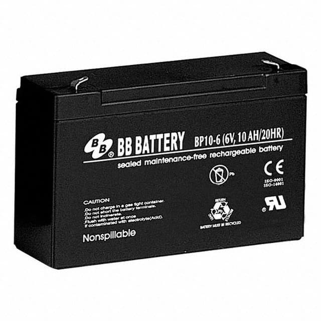 BP12-6-T3 B B Battery                                                                    BATTERY LEAD ACID 6V 12AH